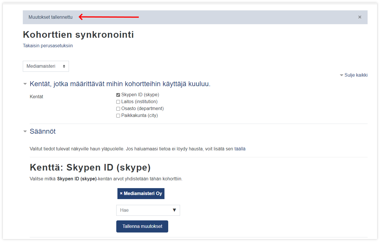 Lisää Käyttäjät Automaattisesti Kohortteihin (kohorttien Synkronointi)